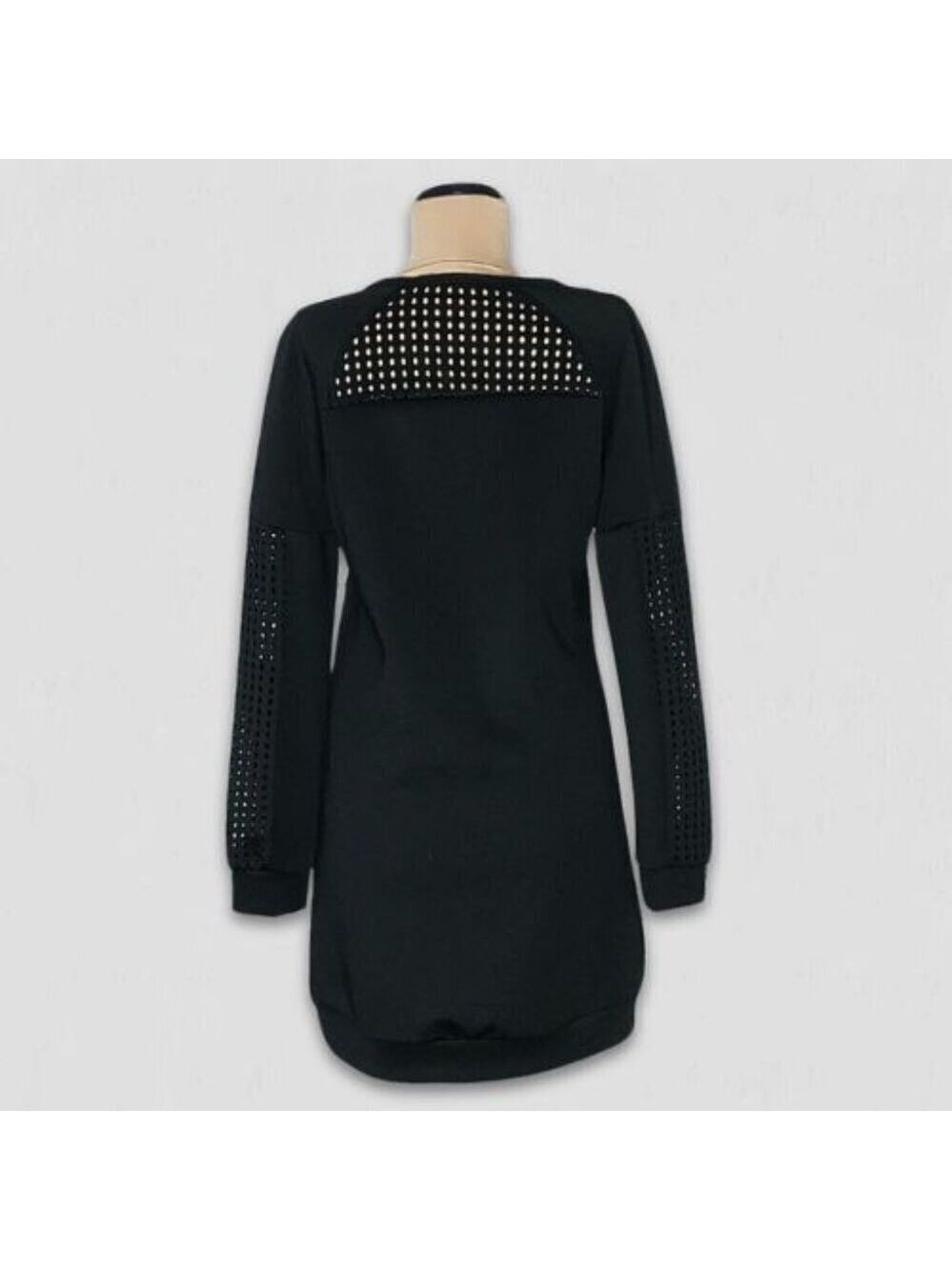 Fabletics Tilly Sweatshirt Mini Dress Knit Mesh Panel Size S - Picture 2 of 15